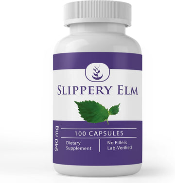Pure Original Ingredients Slippery Elm, (100 Capsules) Always Pure, No Additives Or Fillers, Lab Verified