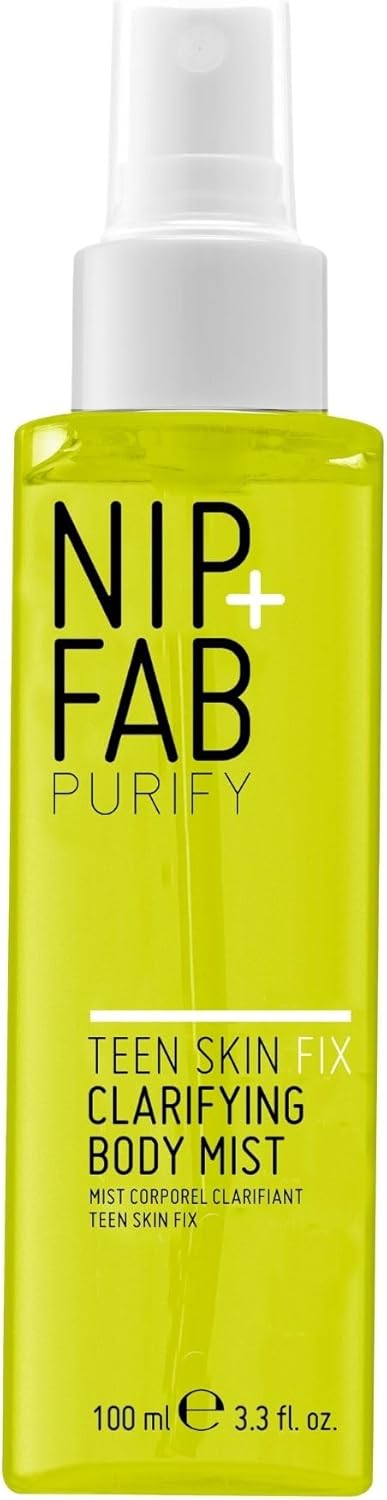 Nip+Fab Teen Skin Fix Clarifying Body Mist With Salicylic Acid & Witch Hazel, Blemish-Fighting For Back, Shoulders And Chest, 100 Ml