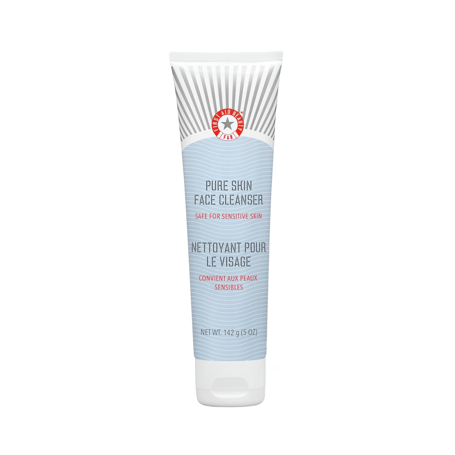 First Aid Beauty - Pure Skin Face Cleanser, Effectively Removes Makeup, Dirt, And Impurities, Gentle Cleanser Leaves Skin Soft & Supple, Safe For Sensitive Skin, Fragrance Free, 5 Oz