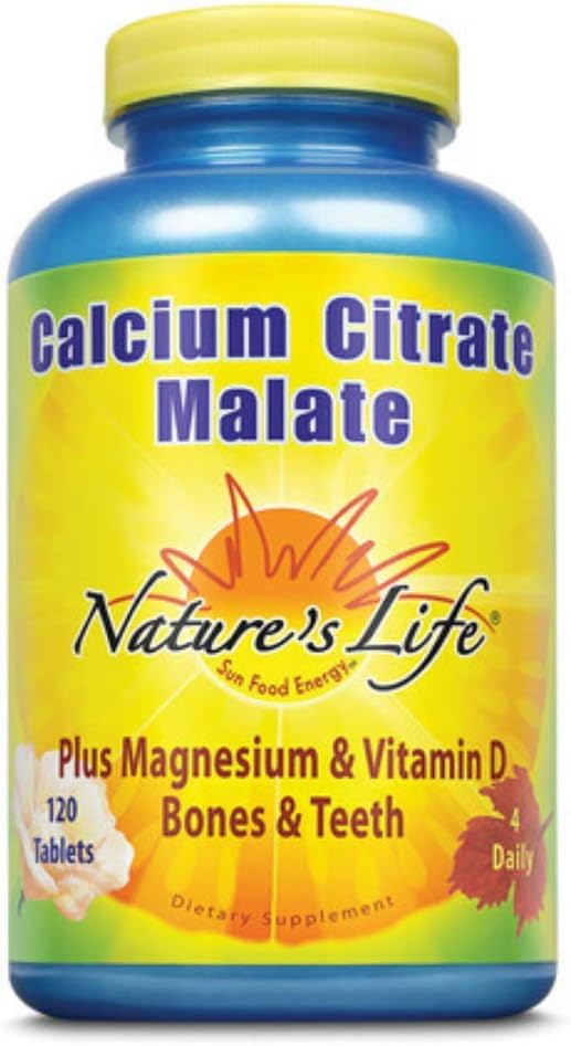 Nature's Life Calcium Citrate & Calcium Malate | 120 ct : Health & Household