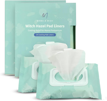 Mama & Wish Witch Hazel Pad Liners for Postpartum Care (2-Pack)