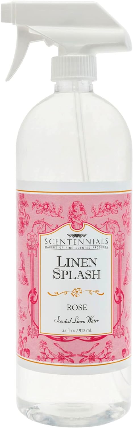 Rose Linen and Room Spray 32oz, Refreshing Bed Linen Spray, Luxurious Scent, Ideal for Freshening Linens, Laundry Basket & Home Ambiance