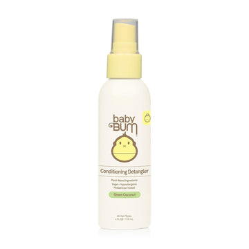 Baby Bum Conditioning Detangler Spray | Leave-In Conditioner Treatment With Soothing Coconut Oil| Natural Fragrance | Gluten Free And Vegan | 4 Fl Oz