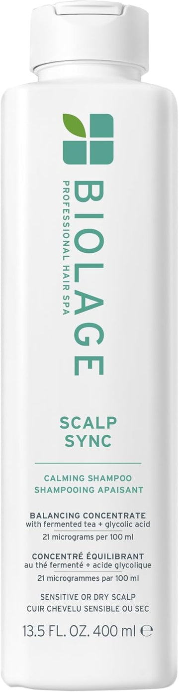 Biolage Scalp Sync Calming Shampoo, Balances Scalp'S Moisture, Enriched With Glycolic Acid, For Dry Or Sensitive Scalps, 400Ml