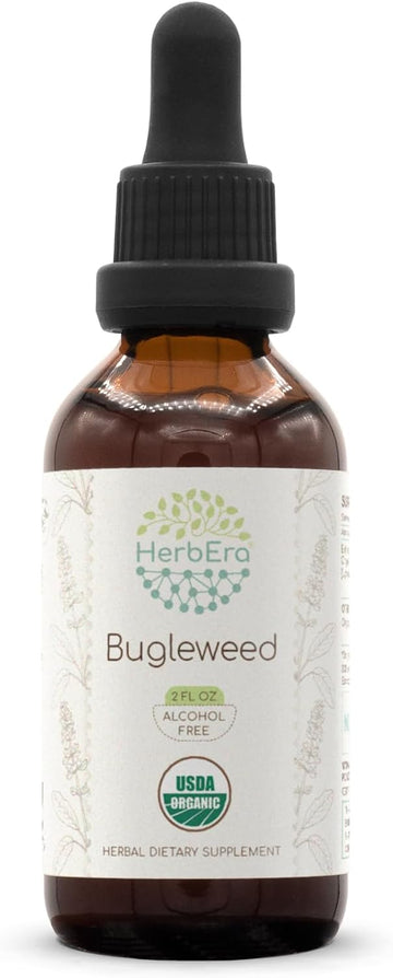 Bugleweed B120 Usda Organic Tincture | Alcohol-Free Extract, High-Potency Herbal Drops | Certified Organic Bugleweed (Ze Lan, Lycopus Virginicus) Dried Herb (4 Fl Oz)