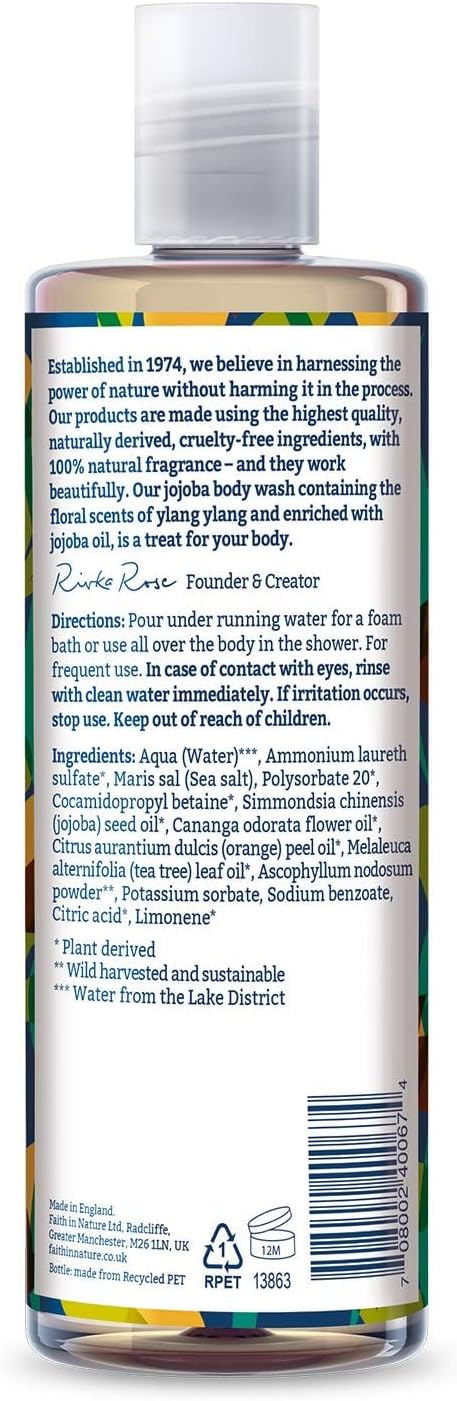 Faith In Nature Natural Jojoba Body Wash, Enriching, Vegan & Cruelty Free, No Sls Or Parabens, 400Ml