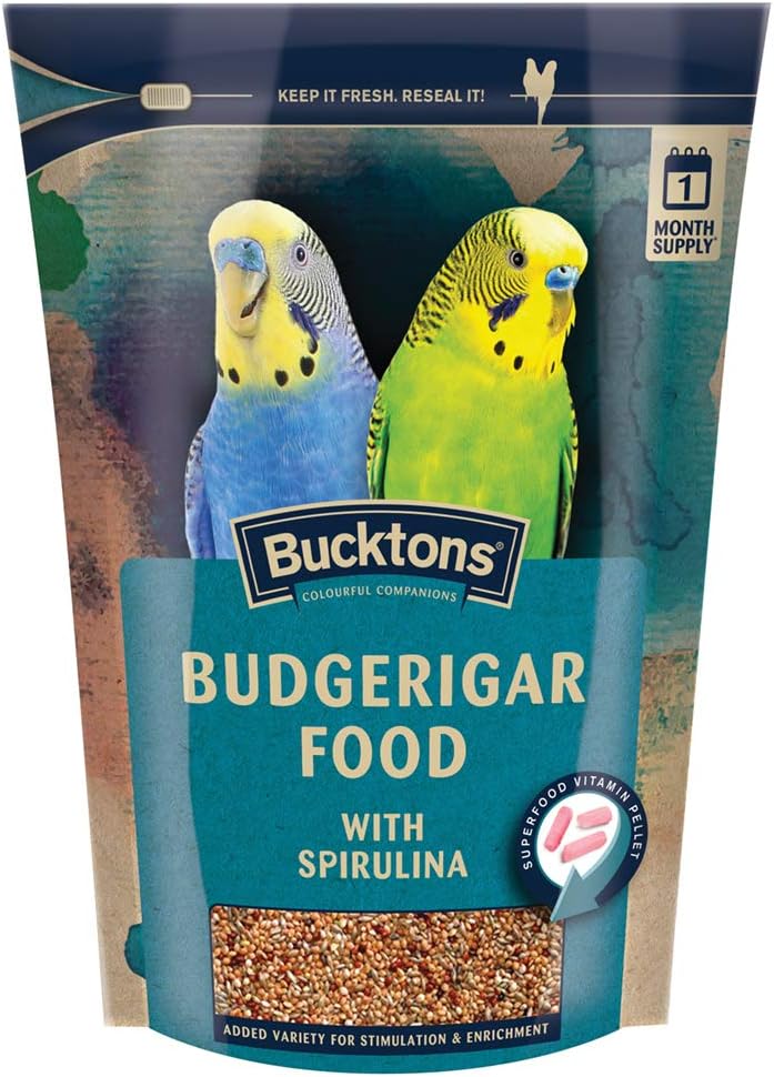 Bucktons Budgerigar Food with Spirulina, 500g?0100901