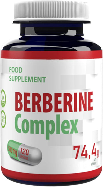 Hepatica Berberine Complex 500Mg | 120 Vegan Capsules | High Strength Metabolic, Blood Sugar Health Support | 3Rd Party Lab Tested | Gluten & Gmo Free