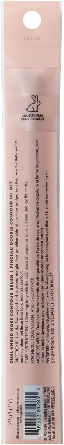 e.l.f. Dual Ended Nose Contour Brush, Makeup Brush For Contouring Your Nose, Angled End & Soft, Fluffy End, Made With Synthetic, Cruelty-free Bristles : Amazon.co.uk: Beauty