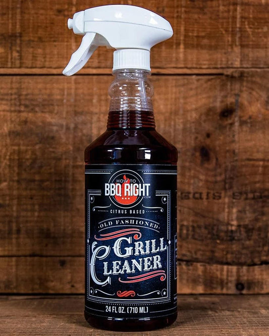 How to BBQ Right Old Fashioned Grill Cleaner | Citrus-Based Industrial Strength, Safe for All Grill Surfaces | Non-Toxic, Non-Flammable, Environmentally-Friendly, and Biodegradable | 24 Ounces