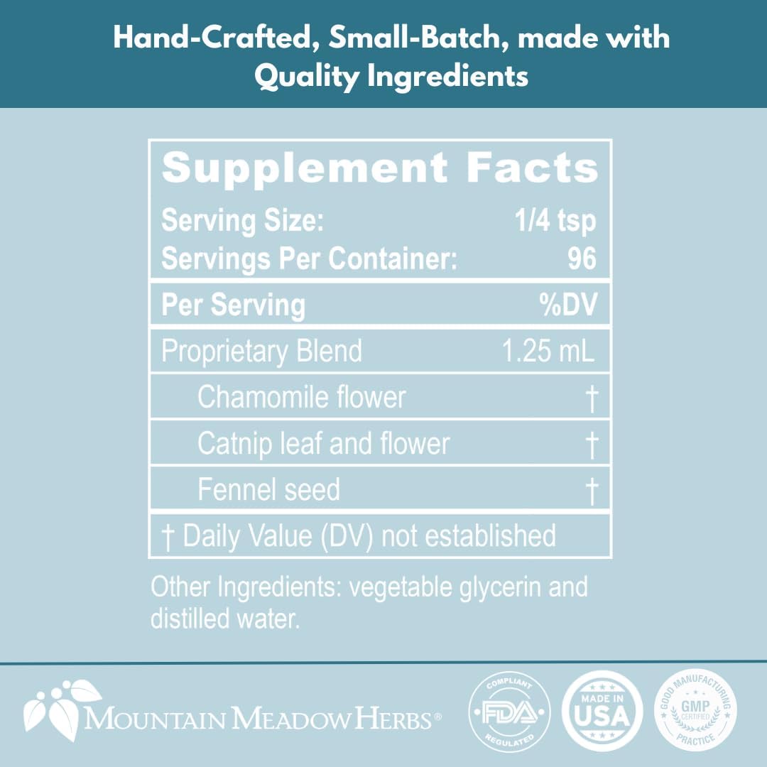 Mountain Meadow Herbs Licorice Tummy Aid for Young Ones with Gas, Colic, or Upset Stomach | Natural Gas Drops for Infants | Alcohol-Free | 4 oz : Health & Household