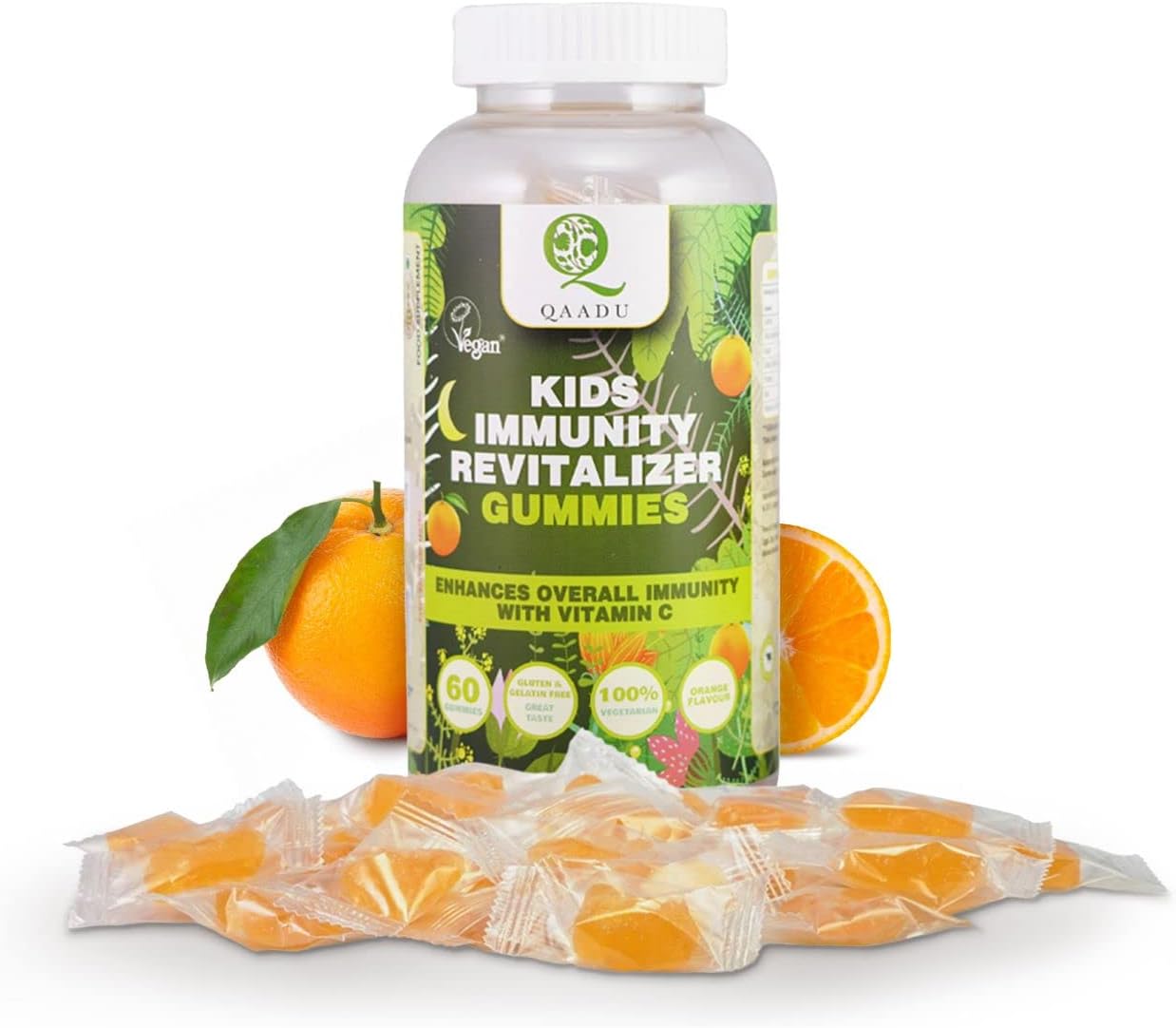 Kids Immunity Revitalizer Gummies, Vitamin C, Chewable Gummies, Essential Vitamins For Immunity, Vegan & Gluten Free, Kids Immunity And Stamina Booster Gummies For Nutrition