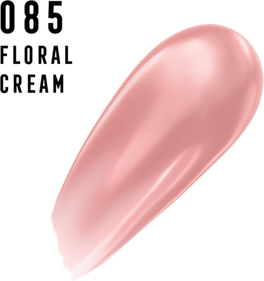 Max Factor 2000 Calorie Lip Glaze Floral Cream, Full Shine Lip Gloss, Nourishing With Hyaluronic Acid & Squalane, Instant Plump, Non-Sticky, Vanilla-Milk Scent, Fuller Looking Lips