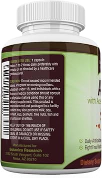Alpha Lipoic Acid With Acetyl L Carnitine - Ala Alc Anti Aging Health & Wellness Formula To Support Nerve Health, Tingling Feet, Hands, Limbs 60 Vitamin Complex Capsules