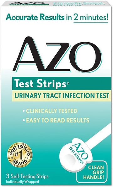 Azo Test Strips 3 Each (Pack Of 12)