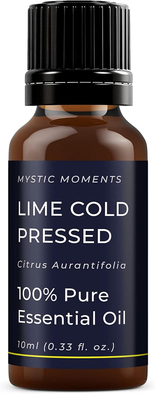 Mystic Moments | Lime Cold Pressed Essential Oil 10ml - Pure & Natural oil for Diffusers, Aromatherapy & Massage Blends Vegan GMO Free