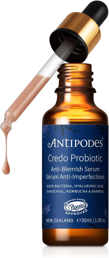 Antipodes Credo Probiotic Anti-Blemish Serum – Anti Blemish Serum With Probiotics For Healthy Skin – Hyaluronic Acid – 30Ml
