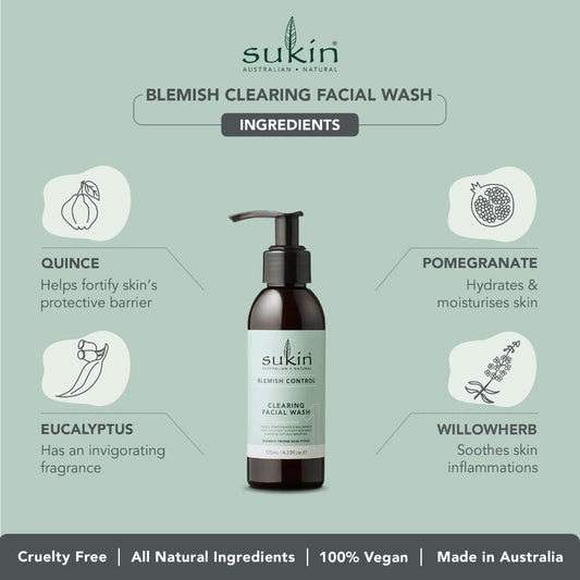 Sukin Clearing Facial Wash 125 Ml (Pack Of 2)