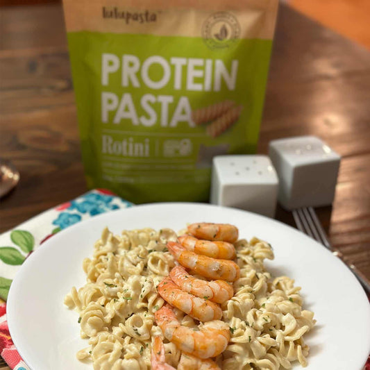 High Protein Pasta, 19G, Made With Lupin Flour & Sunflower Flour, 4G Net Carb, Gluten Free, Keto Pasta, Low Carb Pasta, Lupin Pasta By Lulupasta (Rotini, 1 Pack)