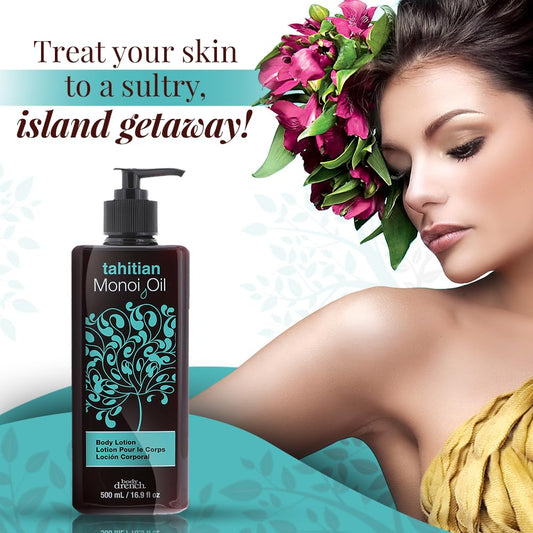 Body Drench Tahitian Monoi Oil Body Lotion, Hydrating Gardenia & Coconut Oil Lotion For Women, Moisturizer For Dry Skin, Nourishing Coconut Lotion For Smooth And Soft Skin, 16.9 Fl Oz