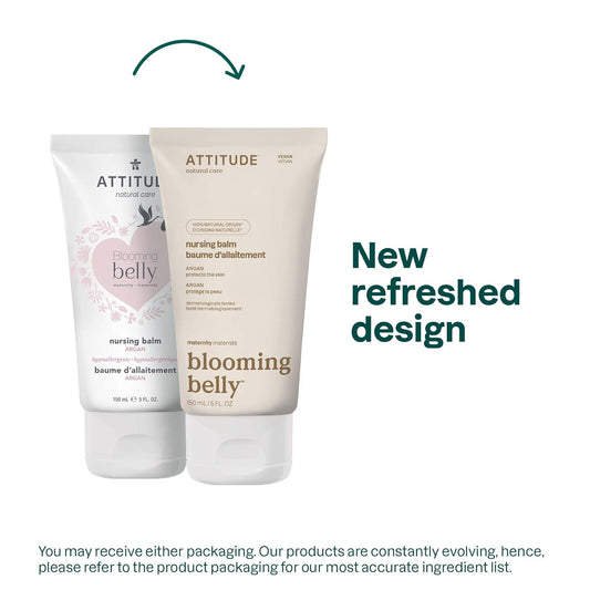 Attitude Nursing Balm Bar, Safe For Nursing, Plant And Mineral-Based Ingredients, Vegan And Cruelty-Free Maternity Products, Argan, 5 Fl Oz