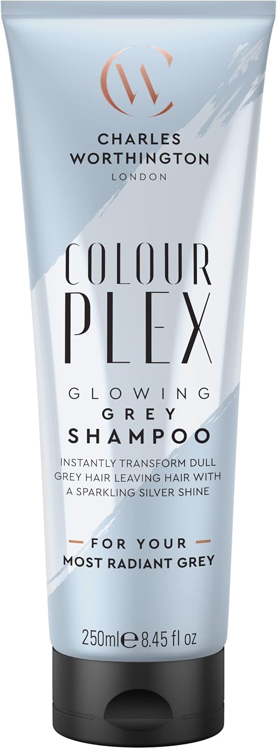 Charles Worthington Colourplex Smoothing Grey Conditioner, Toning For Grey Hair, Purple Toner For Women, Salon Conditioner For Grey Hair, 250 Ml