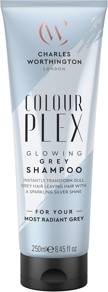 Charles Worthington Colourplex Smoothing Grey Conditioner, Toning For Grey Hair, Purple Toner For Women, Salon Conditioner For Grey Hair, 250 Ml