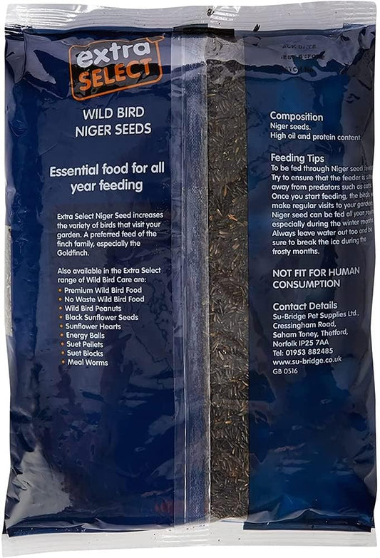 Extra Select Niger Seed Wild Bird Food, 1 kg?01NS10