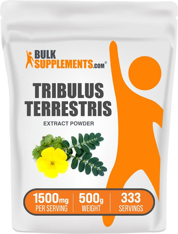 BULKSUPPLEMENTS.COM Tribulus Terrestris Extract Powder - Tribulus Terrestris Supplements, Tribulus Terrestris for Men & Women, Tribulus Terrestris Powder - 1500mg per Serving, 500g (1.1 lbs)