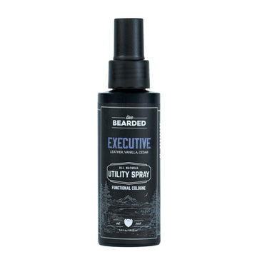 Live Bearded Utility Spray - All Purpose Cologne With Natural Fragrance - Made In The Usa - 3.4 Fl Oz Bottle | Executive Scent - Cedar, Vanilla