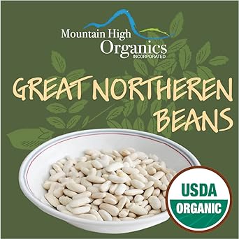 Mountain High Organics Certified Great Northern Beans, White