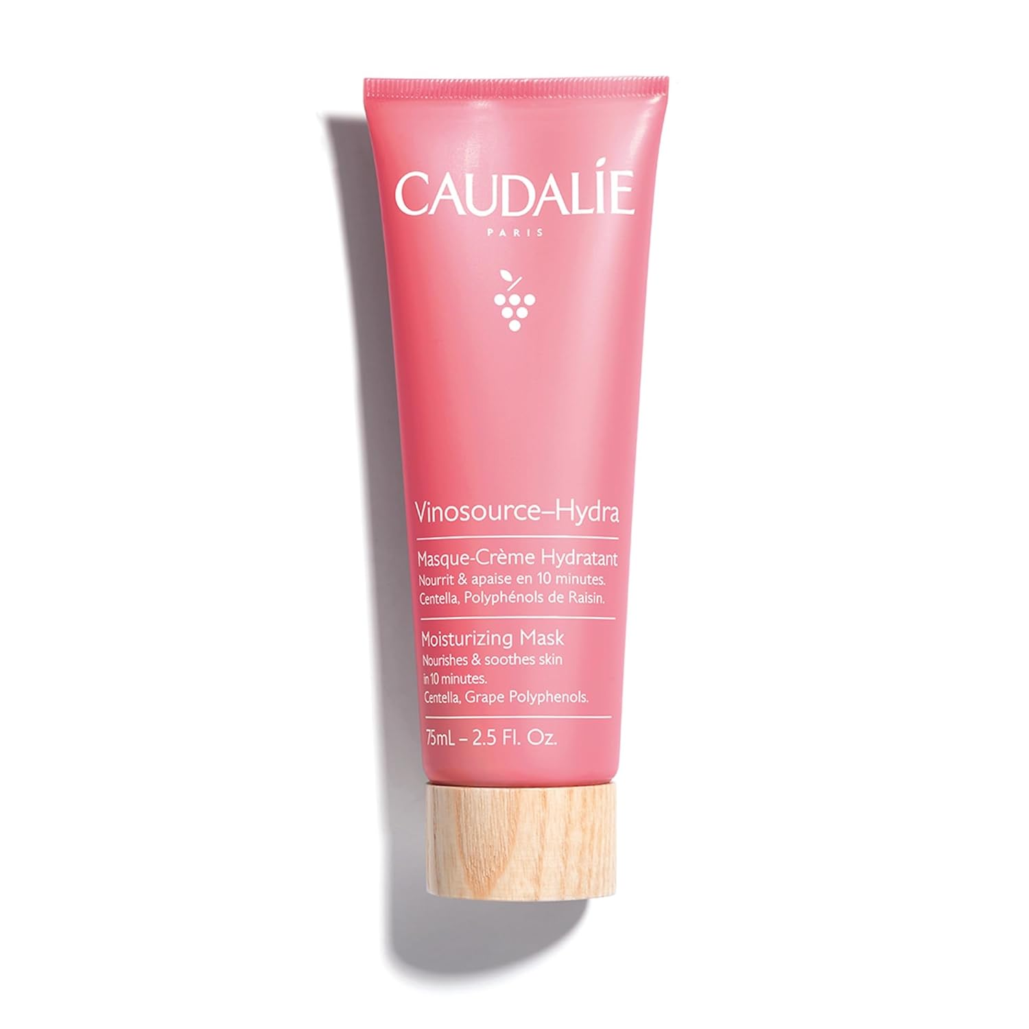 Caudalie Vinosource Moisturizing Mask, 10 Min Hydration Booster With Centella Asiatica - Rescue Dry, Irritated, Dehydrated Or Red Skin, 2.5 Fl. Oz