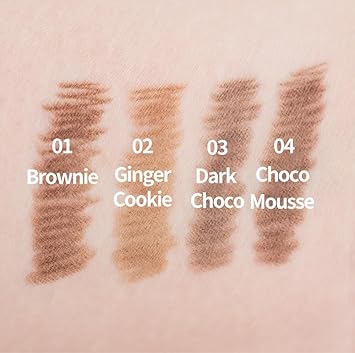 Cosnori Slim Eyebrow Pencil 04 Choco Mousse - 2Mm Micro-Fine Pencil Brow With Brush, Natural-Looking Brows, Long Lasting & Waterproof, Micro-Slim, Soft Drawing, 0.005Oz (0.15G)