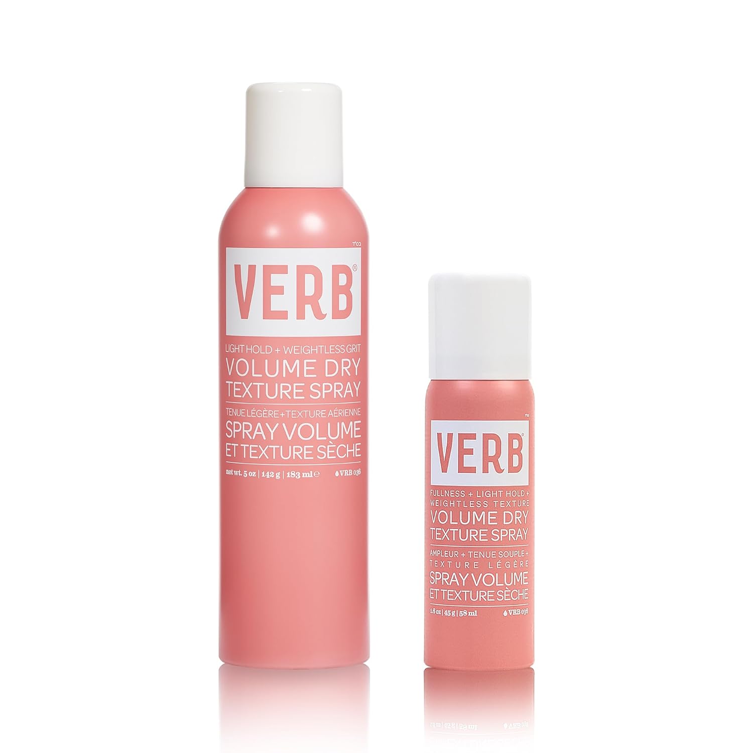 Bundle Of Verb Volume Dry Texture Spray, 5 Oz + Verb Volume Dry Texture Spray, 1.6 Fl Oz