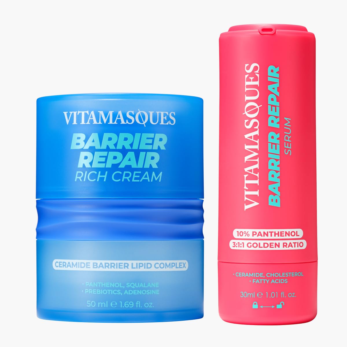 Vitamasques Barrier Repair Moisturizer & Serum Duo Set, Repair. Restore. Radiate