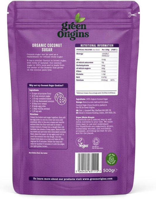Green Origins Organic Coconut Sugar 500g : Amazon.co.uk: Grocery