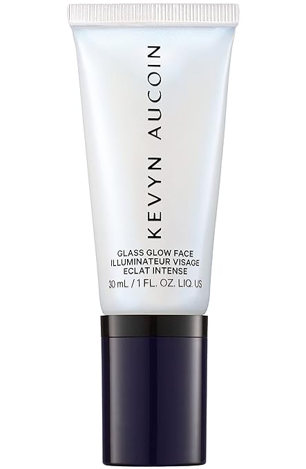 Kevyn Aucoin Glass Glow Face, Crystal Clear: Multi-purpose universal dewy highlighter for face and body. Creates glowing youthful-looking hydrated skin with a glassy complexion