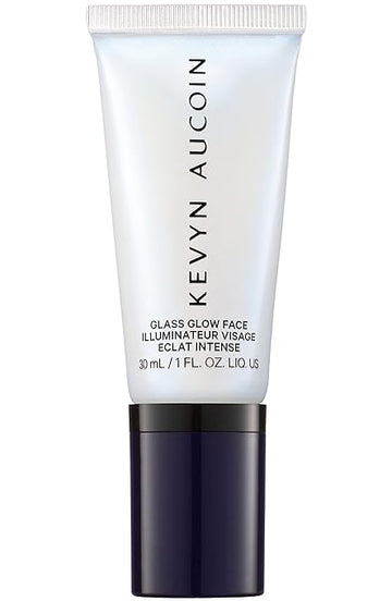 Kevyn Aucoin Glass Glow Face, Crystal Clear: Multi-purpose universal dewy highlighter for face and body. Creates glowing youthful-looking hydrated skin with a glassy complexion