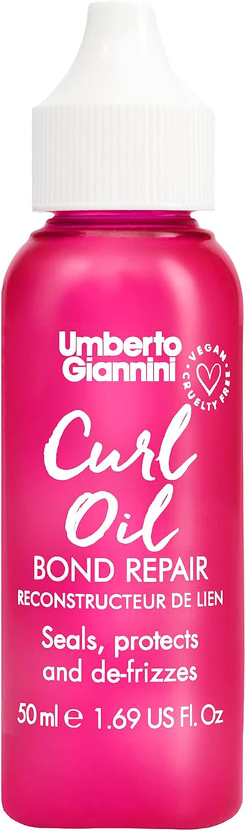 Umberto Giannini Curl Oil Bond Repair - Defrizz And Repair Hair Oil For Waves, Curls And Coils. Vegan And Cruelty Free 50Ml