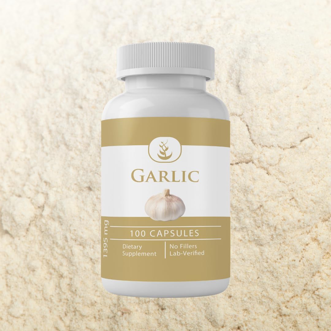 Pure Original Ingredients Garlic Capsules, (100 Capsules) Always Pure, No Additives Or Fillers, Lab Verified (100 Capsules) : Health & Household