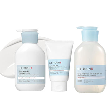 Illiyoon Ato Lotion 350Ml With Ato Cream 200Ml & Top To Toe Wash
