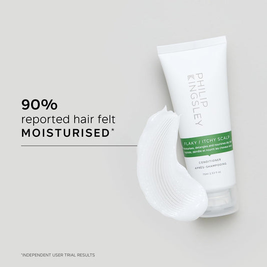 Philip Kingsley | Flaky/Itchy Scalp Conditioner | Anit-Dandruff Conditioner For Flaky, Itchy, Dry And/Or Oily Scalps | Cleansing Scalp Care | Hydrates, Soothes, Calms And Detangles | 75Ml