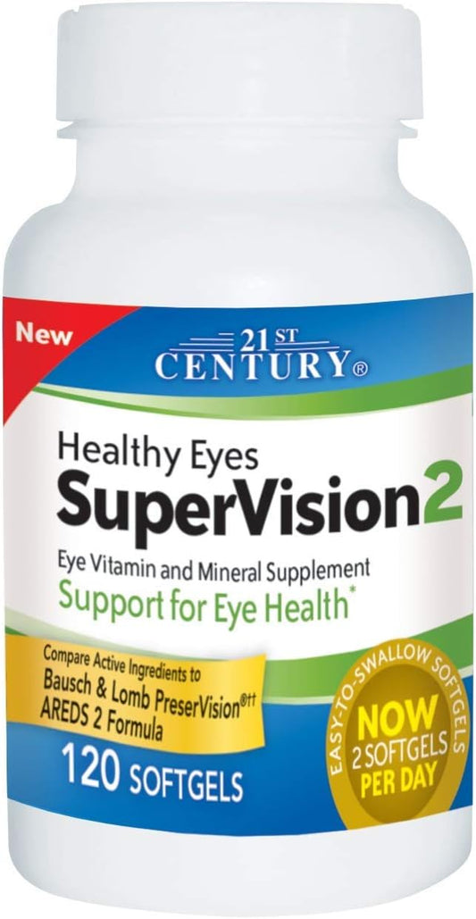 21st Century Healthy Eyes SuperVision2 Softgels, 120 Count (Pack of 2)