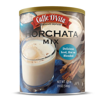 Caffe D'Vita Horchata Mix - Sweet Fusion Of Milk, Cinnamon, & Rice, Premium Instant, Enjoy Hot & Cold, No Cholesterol, Gluten Free, No Hydrogenated Oils, Powder Mix - 1Lb (Pack Of 6)…