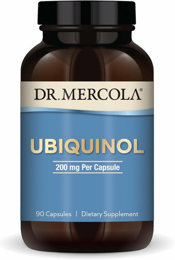 Dr. Mercola Ubiquinol, 90 Servings (90 Capsules), 200 Mg Per Capsule, Dietary Supplement, Supports Energy Production, Non-Gmo