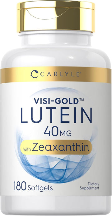 Carlyle Lutein And Zeaxanthin 40 Mg | 180 Softgels | Eye Health Vitamins | Non-Gmo & Gluten Free Supplement