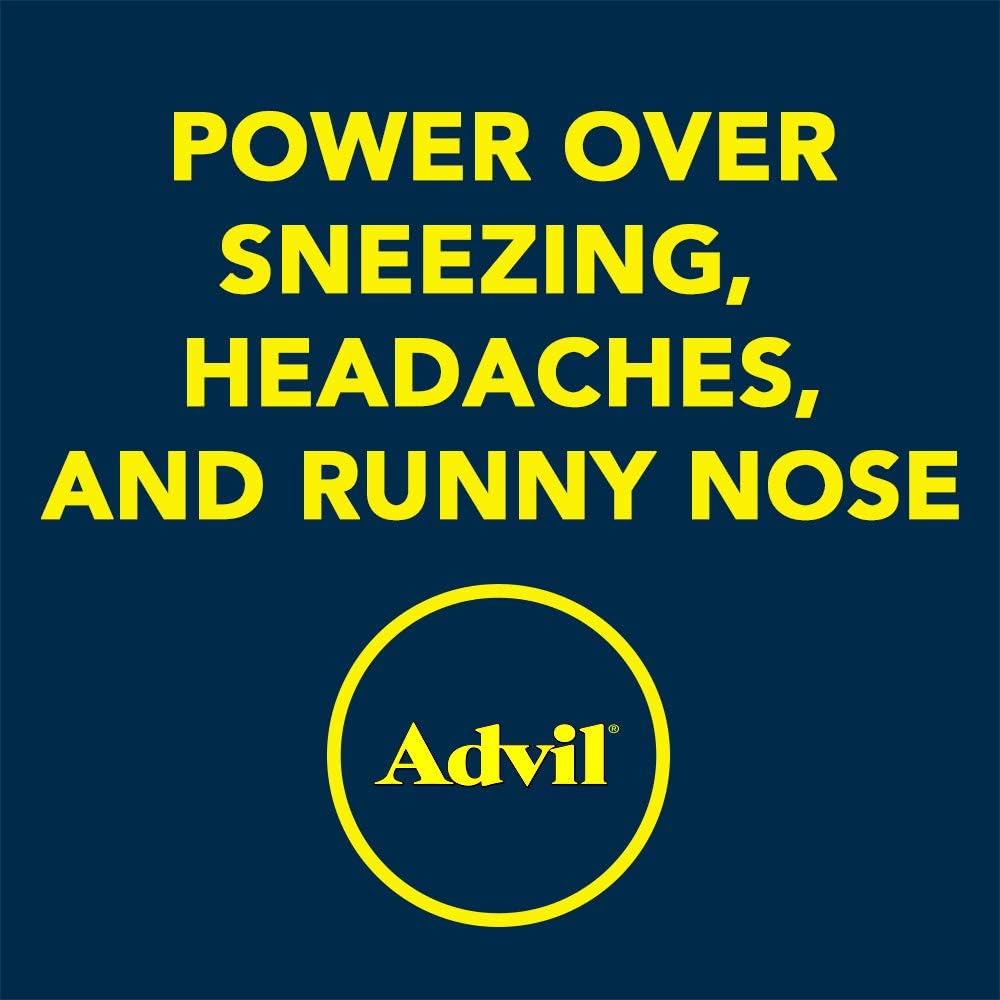 Advil Allergy and Congestion Relief Tablets, Pain Reliever, Fever Reducer and Allergy Relief with Ibuprofen, Phenylephrine HCl and Chlorpheniramine Maleate 4 mg - 50 Coated Tablets : Health & Household