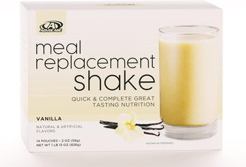 Advocare Meal Replacement Shake - Convenient, Delicious Shake Mix With Vitamins, Fiber & Protein - Contains Whey Protein, Oat Fiber, Biotin & More - Vanilla, 14 Pouches