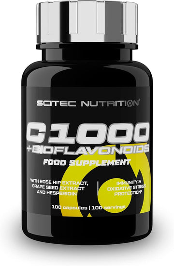 Scitec Nutrition C 1000 + Bioflavonoids, Food Supplement Capsules With Vitamin C, Rosehip And Bioflavonoids, 100 Capsules