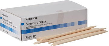 McKesson Manicure Stick, Non-Splintering, 100% White Birch Wood, 4.5 in, 144 Count